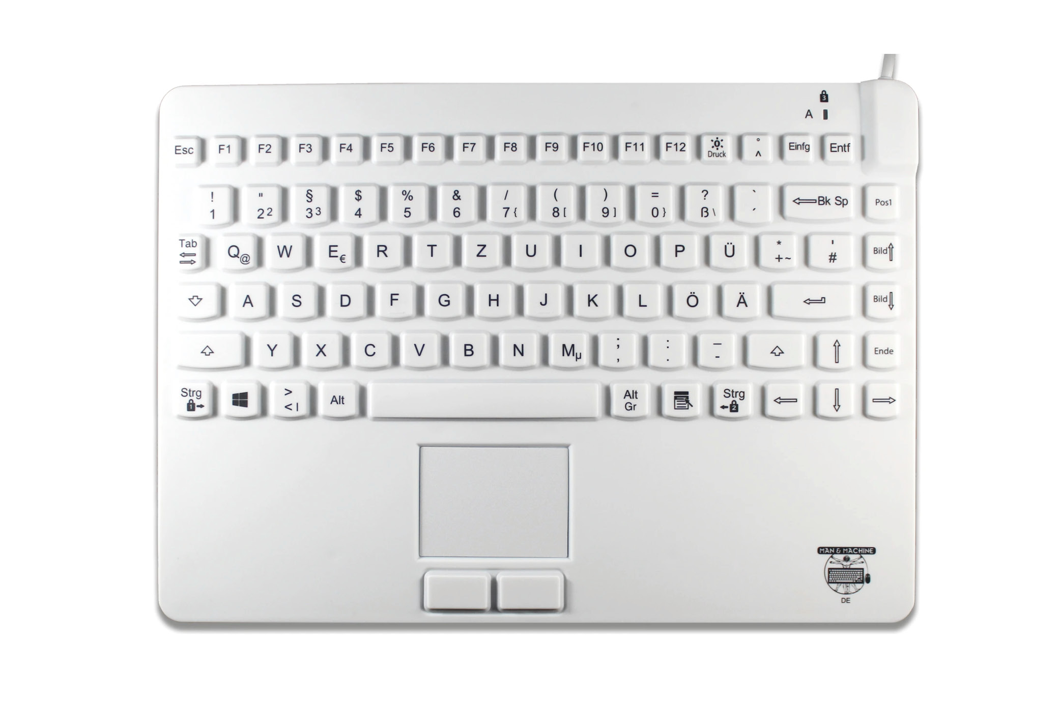 Man & Machine Slim Cool+ Medical Silicone Keyboard (DE)