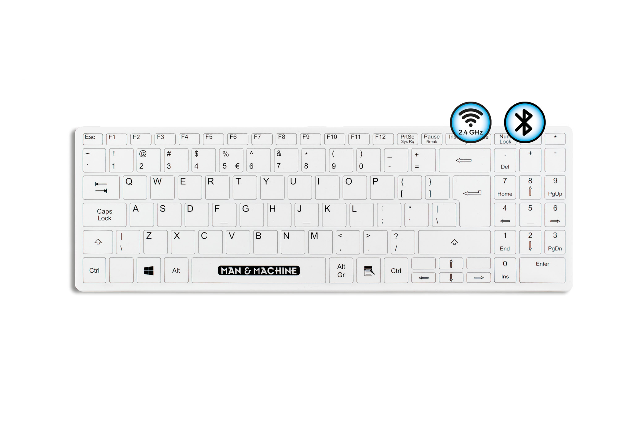 Man & Machine Its Cool Flat Wireless Medical Keyboard (DE)