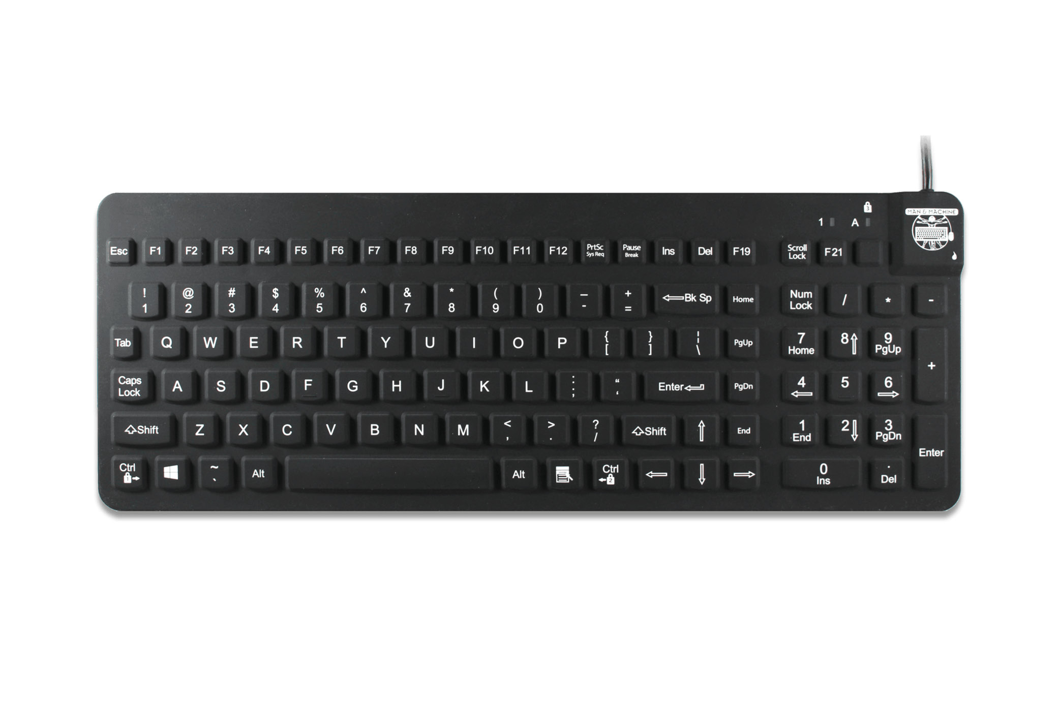 Man & Machine Really O’ Cool Silicone Keyboard in black (GER)