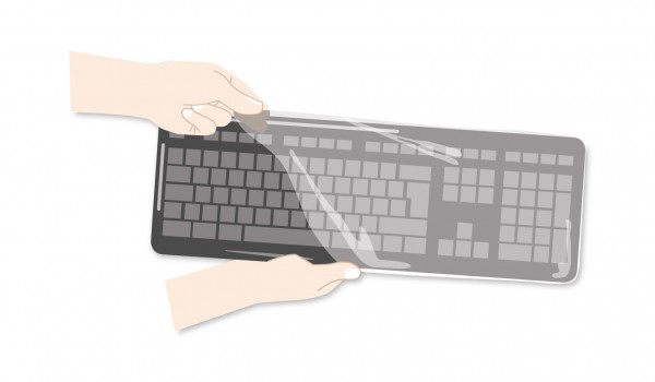 Universal flexible keyboard cover e-lastic